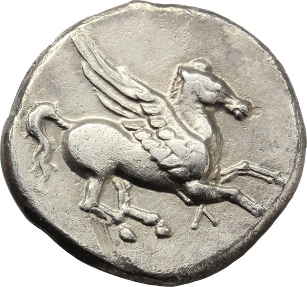 Greece. Akarnania, Leukas. AR Stater, c. 340-290 BC. Obv. Pegasos ...