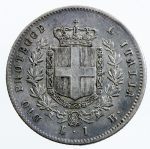 reverse: Casa Savoia. Re Eletto. Vittorio Emanuele II. 1859-1861. Lira 1859 Bologna. AG. Pag. 438. Mont. 110. BB+. RR. *