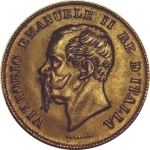 obverse: Casa Savoia. Vittorio Emanuele II. 5 Centesimi 1867N. Ancora tracce di rosso. Lieve schiacciatura di conio al D/.FDC. rf