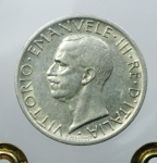 obverse: Casa Savoia. Vittorio Emanuele III. 1900-1943. 5 lire 1927.Pagani 710. Ag. FDC.Periziata