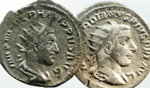 obverse: Lotti.Lotto di 2 Antoniniani.Gordiano III e Filippo I , mediamente qBB.w