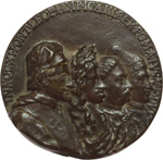 obverse:  Venezia  Innocenzo XI (1676-1689), Benedetto Odescalchi Medaglia fusa, 1684 per la Lega Santa contro i Turchi.