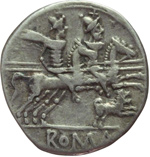 reverse:  C. Antestius. Denario, 146 a.C.