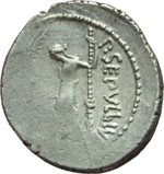 reverse:  Giulio Cesare. Denario, 44 a.C.