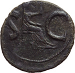 reverse:  Augusto (27 a.C. - 14 d.C.) Asse, emesso da Tiberio.