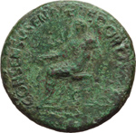 reverse:  Augusto (27 a.C-14 d.C). Dupondio, emesso da Caligola.