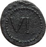 reverse:  Augusto (27 a.C-14 d.C). Tessera.