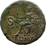 reverse:  Nerone (54-68) Sesterzio, Lugdunum.