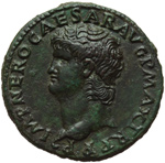 obverse:  Nerone (54-68). Asse, Lugdunum.