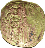 reverse:  Giovanni III di Nicea (1222-1254). AU hyperpyron, Magnesia.