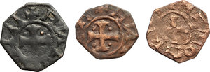 obverse: Antiochia.  Lotto di 3 monete in AE, circa 1200.     AE.        