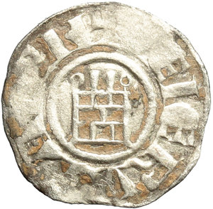 reverse: Gerusalemme. Baldovino III (1143-1163). Obolo con Torre di David.    Malloy 11. AE. g. 0.37  mm. 13.00  RRR.  qBB.  