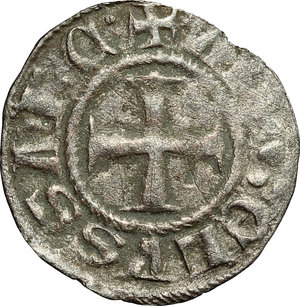 reverse: Neopatras. Angelo II Comneno (1303-1318). Denaro tornese.    Schl.  XIII, 18. MI. g. 0.68   RR.  BB/BB+.  