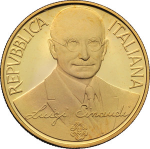 obverse:  100 000 lire in oro 1993. Centenario della Banca d Italia.    Mont. 1. AU.      FS.  