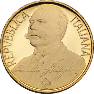 obverse:  50 000 lire in oro 1993. Centenario della Banca d Italia.    Mont. 3. AU.      FS.  