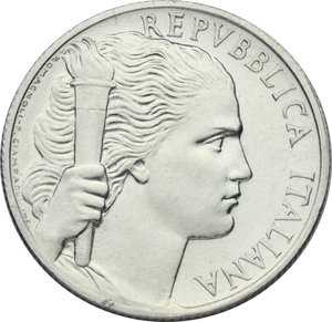 obverse:  5 lire 1946.    Mont. 3. IT.    RR.  qFDC/FDC.  