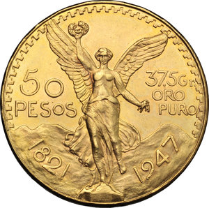 reverse: Mexico.   50 pesos 1947.   Fr. 172. AV.      EF. 