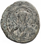 obverse: Bizantini - VIII sec. Follis anonimo. AE. Peso gr. 8,58. Diametro mm. 27,6 x 29,5. BB/BB+. Patina verde.