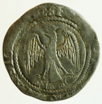 reverse: Zecche Italiane. Messina. Ferdinando il Cattolico. 1479-1516. Tarì. Ag. Peso gr 1,69. Diametro mm 21,00. MB+. Tosato.