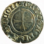 reverse: Zecche Italiane. Pesaro. Costanzo Sforza. 1473-1483. Terzo di grosso. Ag. CNI 26-27. Peso gr. 1.19. BB. R.