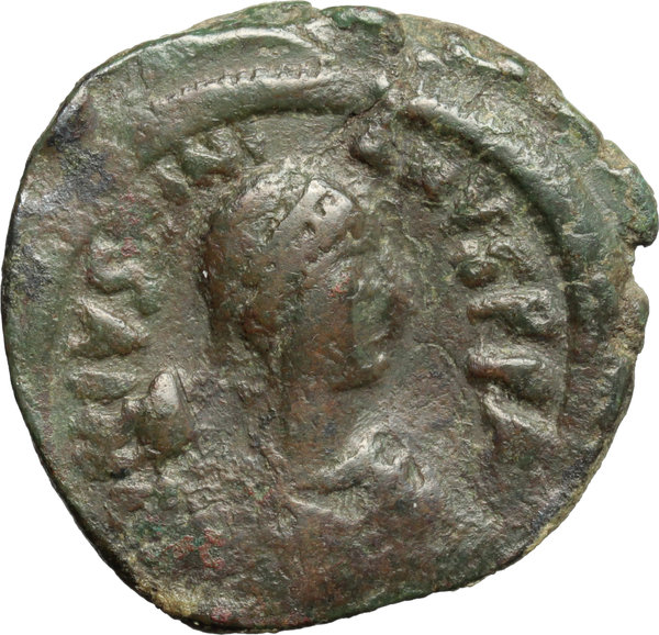 Byzantine Empire.Justinian I (527-565). AE 40 Nummi, Constantinopel ...