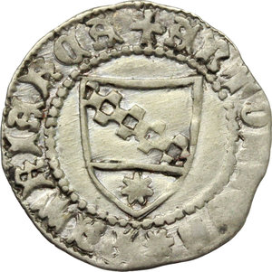 obverse: Aquileia. Antonio II Panciera (1402-1411). Denaro.    Bern. 67b. B. 191. AR. g. 0.65  mm. 17.50    Bel BB.