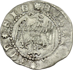 reverse: Aquileia. Antonio II Panciera (1402-1411). Denaro.    Bern. 67b. B. 191. AR. g. 0.65  mm. 17.50    Bel BB.
