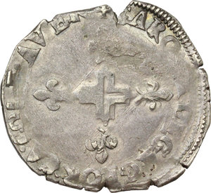 reverse: Avignone. Gregorio XIII (1572-1585). Da 6 bianchi.    M. 341. Berm. 1295. AG. g. 4.10  mm. 28.00    Bel BB.