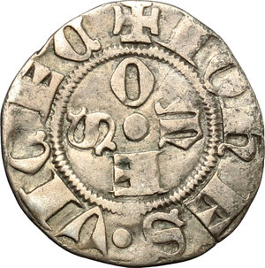 reverse: Bologna. Giovanni Visconti (1350-1360). Bolognino.    MIR 5. AG. g. 1.10  mm. 18.00  R.  qBB.