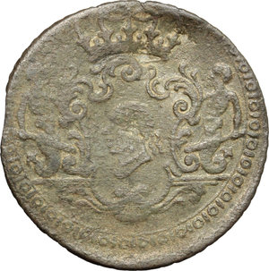 obverse: Corte. Pasquale Paoli, Generale (1762-1768). 4 soldi 1764.    MIR 4/3. MI. g. 1.63  mm. 20.00  R.  qBB-BB.