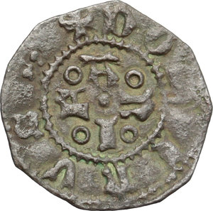 obverse: Fano. Pandolfo Malatesta (1384-1427). Picciolo.    B. 713. MI. g. 0.33  mm. 14.00   Variante con anelletti. qBB/BB.