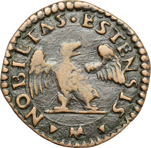 reverse: Ferrara. Alfonso I d Este (1505-1534). Denaro.    MIR 284. AE. g. 1.33  mm. 17.00    BB+.