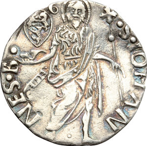 reverse: Firenze. Repubblica (Sec. XIII-1532). Grosso da 6 soldi 1479 II sem., Giovanni di Bartolomeo Orlandini.    MIR 62/37. AG. g. 1.84  mm. 22.00  R.  BB+.