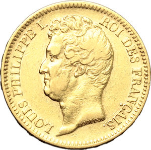 obverse: France. Luis Philippe (1830-1848).  20 francs 1831 A.   Fr. 553a. AU.   mm. 21.00    VF.