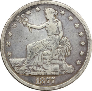 reverse: USA.   Trade dollar 1877.    AG.   mm. 37.00    About VF.