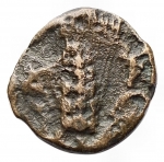 reverse: Mondo Greco - Lucania. Metaponto. ca 300-250 a.C. Ae. D/ Testa di Dioniso ? a destra. R/ META Spiga Torcia. Peso gr. 2,17. Diametro mm. 13,7 x 14,6. R.