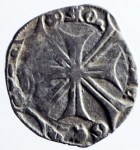obverse: Zecche Italiane. Aquileia. Denaro. 1365-1381. Marquado di Randeck. Peso 0,60 gr. BB. RR. S.v
