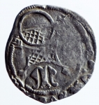 reverse: Zecche Italiane. Aquileia. Denaro. 1365-1381. Marquado di Randeck. Peso 0,60 gr. BB. RR. S.v