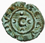 reverse: Zecche Italiane. Brindisi. Corrado II. 1254-1258. Denaro. Mi. D/ C tra crescenti. R/ Croce. Peso 0.5 gr. Guglielmi 257. Bel BB.§