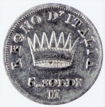 reverse: Zecche Italiane. Milano. Napoleone I (1806-1814) 5 soldi 1811. AG. Pag. 62. BB.dg