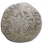 reverse: Zecche Italiane - Modena. Francesco I d Este. 1629-1658. 2 lire 1658. Ag. Peso gr. 7,23. Diametro mm. 29,7. B-MB.