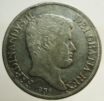 obverse: Zecche Italiane. Napoli. Ferdinando II di Borbone. 1830-1859. 120 grana o piastra 1836. AG. MIR 500/1. P.R. 61. Gig. 61. BB.