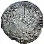 reverse: Zecche Italiane. Roma. Giulio II. 1503-1513. Giulio. AG. M.27. Bel BB. Patina Nera. R.