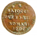 reverse: Zecche Italiane. Roma. Pio VI. 1775-1799. 2,5 baiocchi 1796 A. XIII. AE. M. BB.