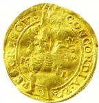 reverse: Zecche Italiane. Tassarolo. Agostino Spinola (1604-1616). Ongaro 1611. CNI 23 MIR 958/1. AU. g. 3.43 mm. 23.50 RRR. Fenditura MB+/qBB.