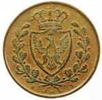 obverse: Casa Savoia. Carlo Felice (1821-1831). 5 centesimi 1826, Torino. Pag. 128. Gig. 107. Mont. 131. CU. qBB.s.v