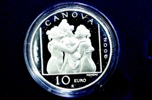 obverse: San Marino. 10 euro 2008. Ag. Antonio Canova. Proof.