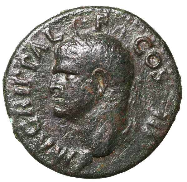 Agrippa. died 12 BC. AE As. 9.78 gr. - 27.8 mm. Rome, AD 37-41. O ...