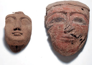 obverse: Maschera egizia
Materia e tecnica: legno scolpito
Parte supe