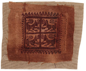 obverse: Tabula
Materia e tecnica: lino grezzo tessuto, filo di lana 